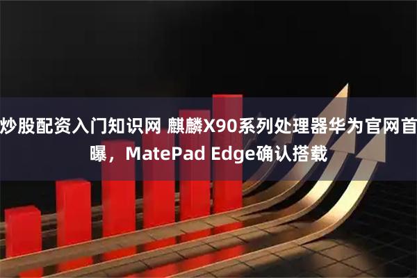 炒股配资入门知识网 麒麟X90系列处理器华为官网首曝，MatePad Edge确认搭载
