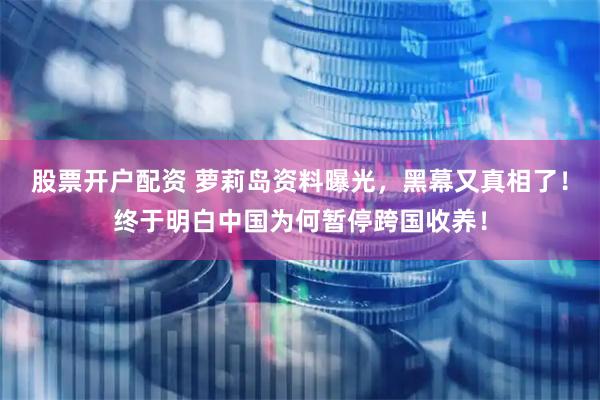股票开户配资 萝莉岛资料曝光，黑幕又真相了！终于明白中国为何暂停跨国收养！